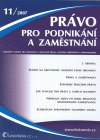 Právo pro podnikání a zaměstnání, č. 11/2007